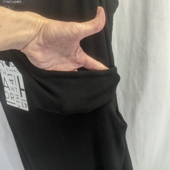 NWT 41 HAWTHORN Fraidy Knit Surplice Dress Black Summer Size Large - Picture 6 of 15